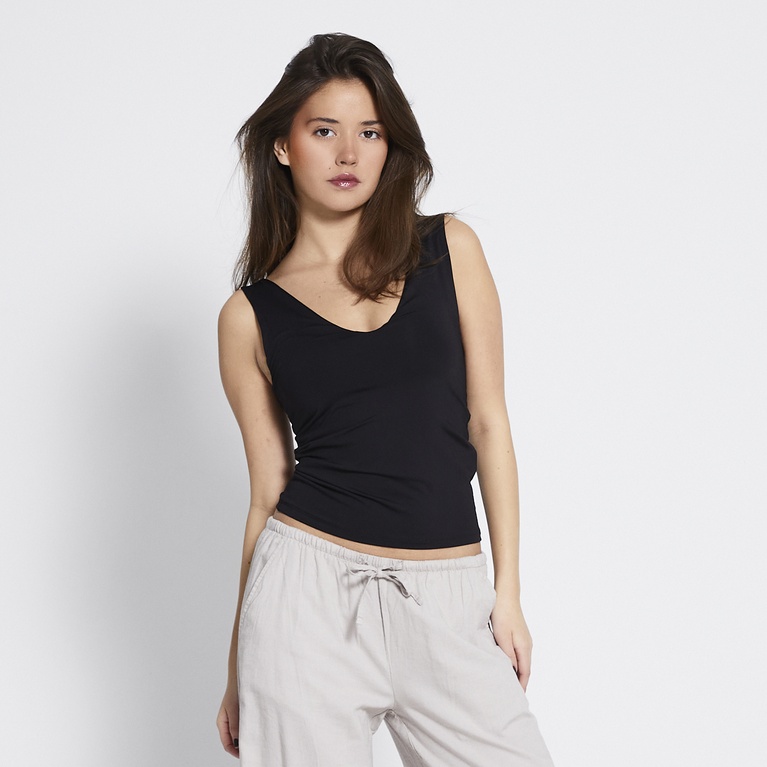 Shape tank top "Cecile" Black